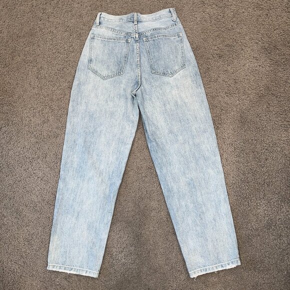 IN/CO CROSSOVER WAIST BUTTON FLY LIGHT WASH BLUE DENIM JEANS -Y2K - SIZE 25 - Picture 8 of 13